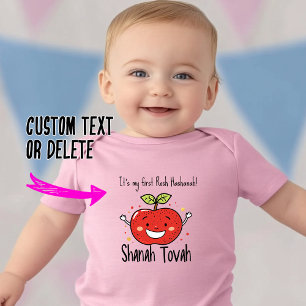 Body Para Bebê 🍎 doce alegria da Apple com texto personalizado