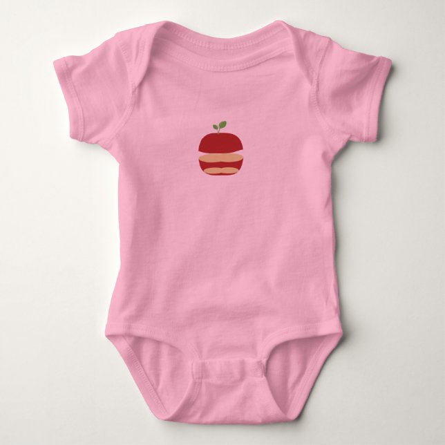 Body Para Bebê Doce Apple, menina (Frente)