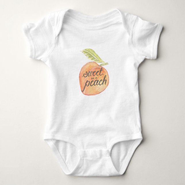 Body Para Bebê Doce como Peach Onsie (Frente)