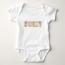 Body Para Bebê Doce Design de Verão com Remendo de Morango