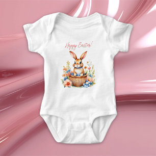 Body Para Bebê Doce Felz pascoa de Vintage Coelho