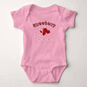 Body Para Bebê Doce Morango Verão