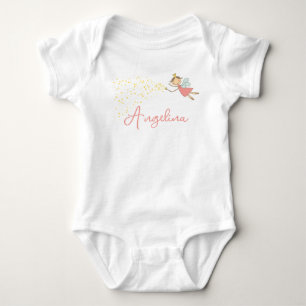 Body Para Bebê Doce Princesa Fada Rosa & Estrelas Menina Capricho