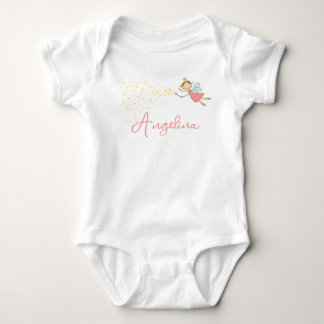 Body Para Bebê Doce Princesa Fada Rosa & Estrelas Menina Capricho