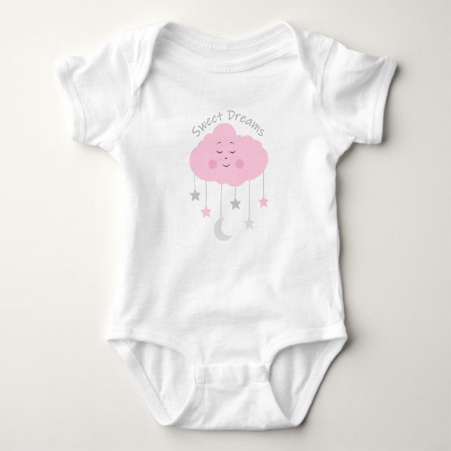Body Para Bebê Doce Sonhos Chá de fraldas T-Shirt (Frente)