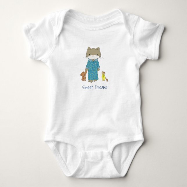 Body Para Bebê Doce Sonhos Gato E Rato (Frente)