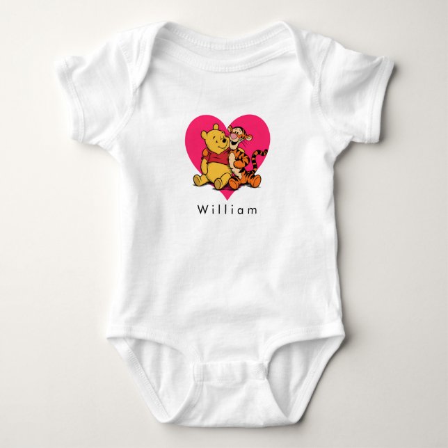 Body Para Bebê Doce Winnie the Pooh & Tigger (Frente)