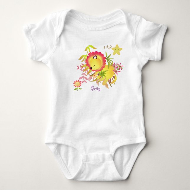 Body Para Bebê Doces Sonhos Leão Bebê Bebê Roupa (Frente)