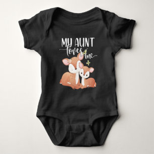 Body Para Bebê Doe and Fawn Minha Tia me ama