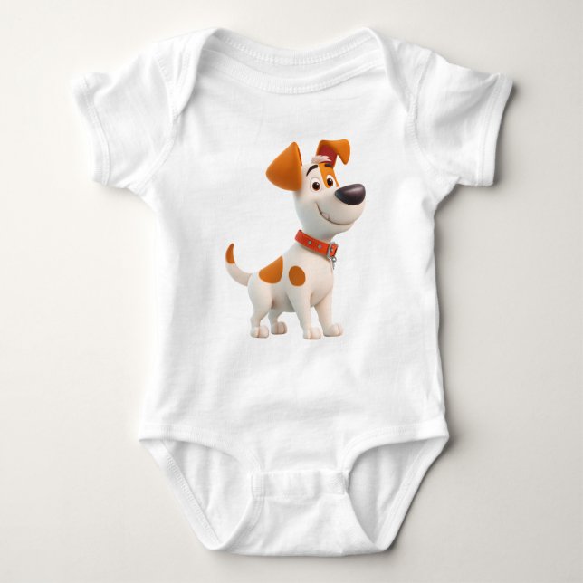 Body Para Bebê Dog Mascot – Cute Cartoon Puppy Kids  (Frente)