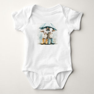 Body Para Bebê Dois Bebês Adoráveis Caem num Dia de Chuva