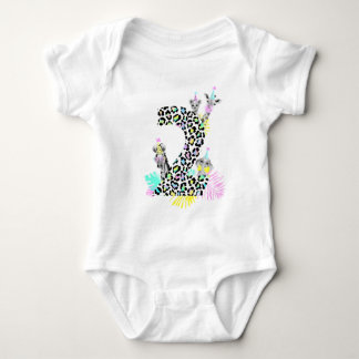 Body Para Bebê Dois maiôs selvagens de aniversário