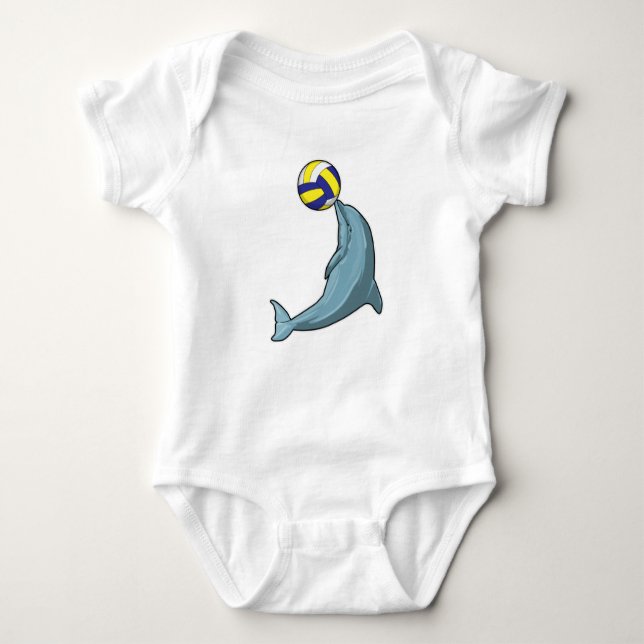 Body Para Bebê Dolphin with Volleyball (Frente)