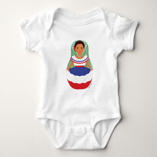 Body Para Bebê Dominicana Matryoshka Baby Bodycase (Frente)
