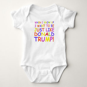 Body Para Bebê Donald Trump Quando Cresci!
