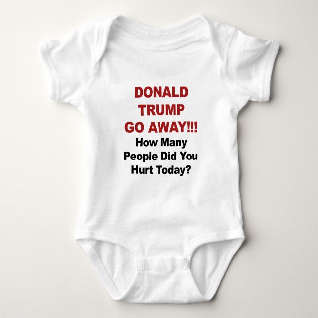 Body Para Bebê Donald Trump Vá Embora (Frente)