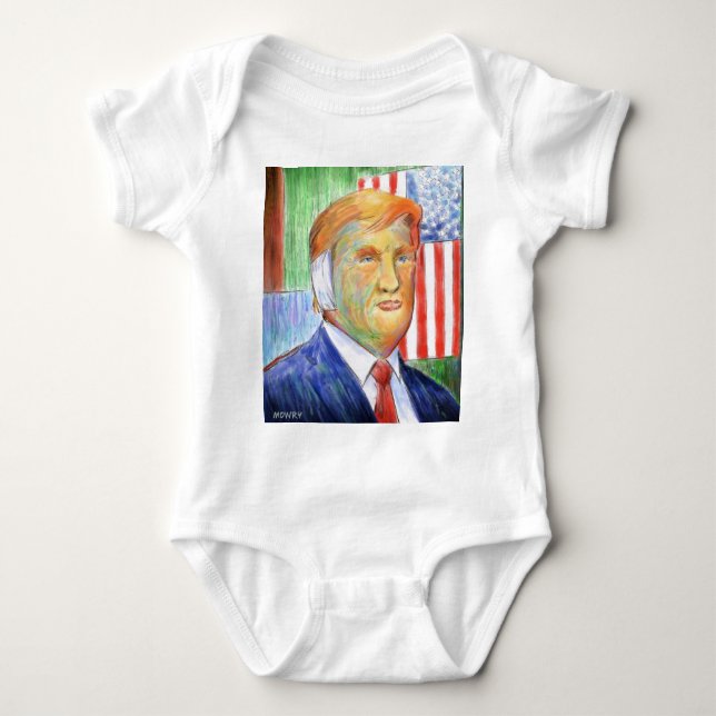 Body Para Bebê Donald Trump Van Gogh (Frente)