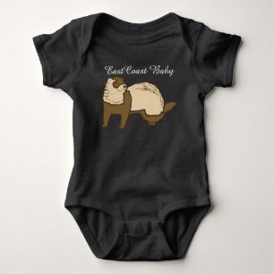 Body Para Bebê Doninha bonito do bebê da costa leste