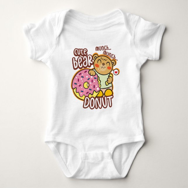 Body Para Bebê Donut de urso (Frente)
