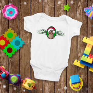 Body Para Bebê Doodle de Chocolate de Natal