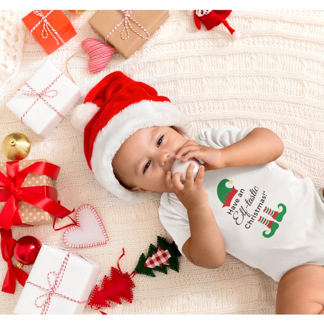Body Para Bebê Dormir de Natal - Elf-tastic! (Criador carregado)