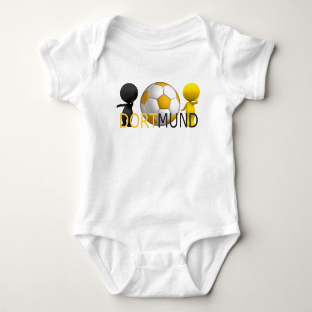 Body Para Bebê Dortmund Fan Design (Frente)