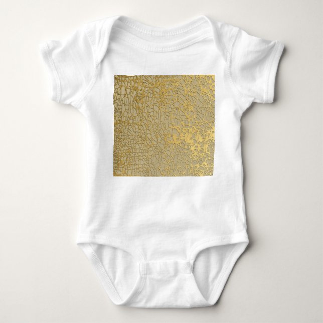 Body Para Bebê Dourada Marblagem: Grunge Texture Design (Frente)