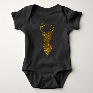 Body Para Bebê Dourado Deer