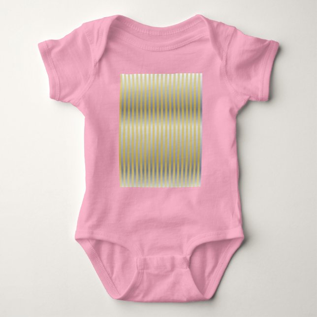 Body Para Bebê Dourado e Prata (Stripes) (Frente)
