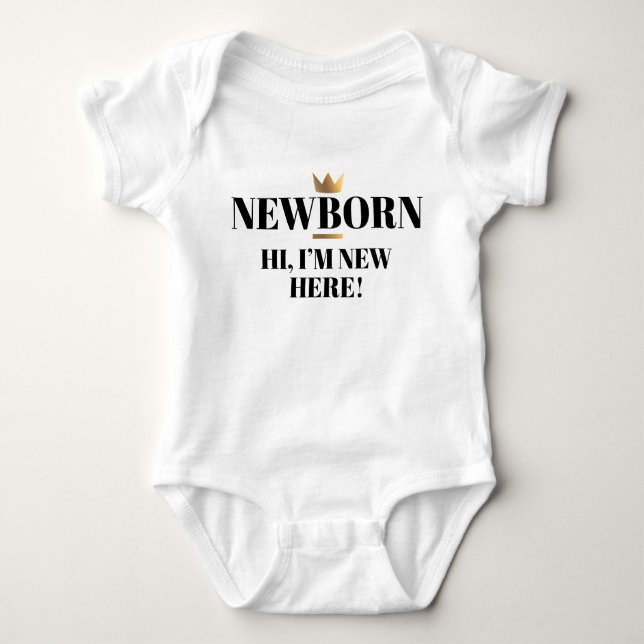 Body Para Bebê Dourado Newborn (Frente)