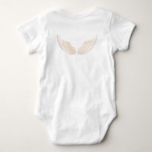 Body Para Bebê Dourado Wings Baby Bodydress