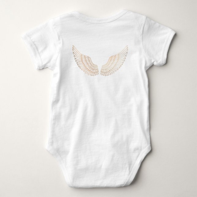 Body Para Bebê Dourado Wings Baby Bodydress (Verso)