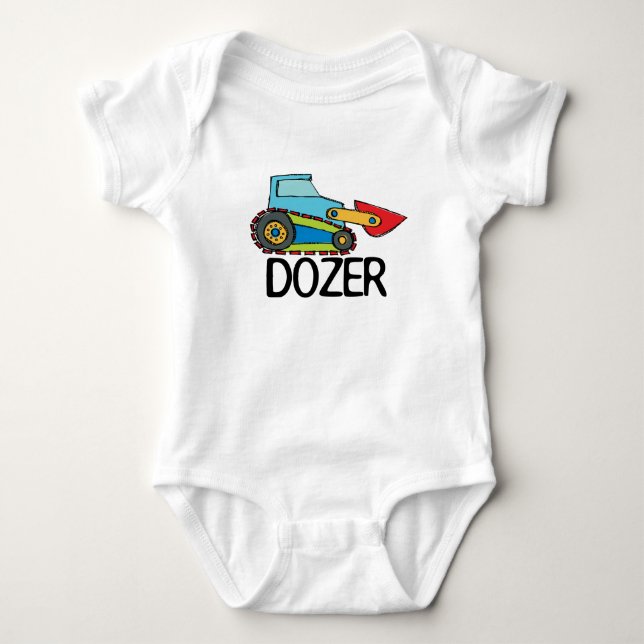 Body Para Bebê Dozer Bulldozer Transportation (Frente)