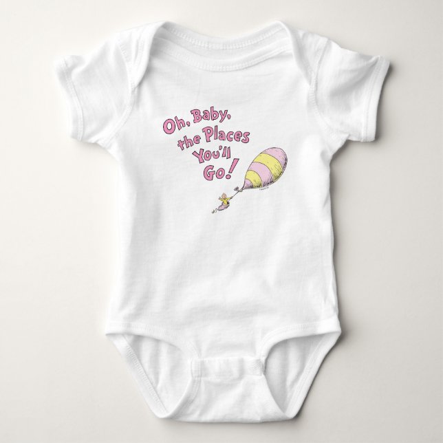 Body Para Bebê Dr. Seuss | Ah, Bebê, os Lugares que Você Irá! Ros (Frente)