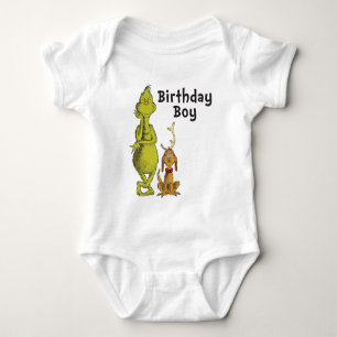 Body Para Bebê Dr. Seuss Aniversário de Inverno do Grinch