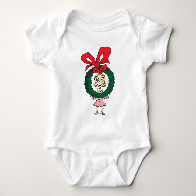 Body Para Bebê Dr. Seuss | Cindy-Lou Quem - Coroa (Frente)