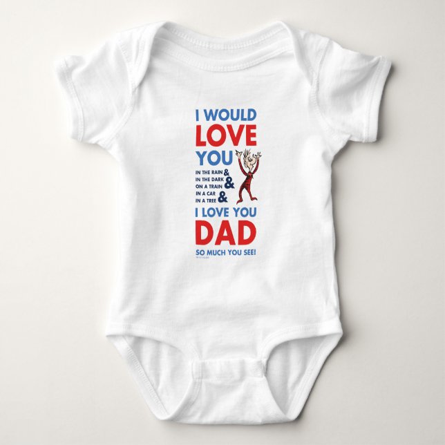 Body Para Bebê Dr. Seuss | Eu amo tanto você, papai (Frente)