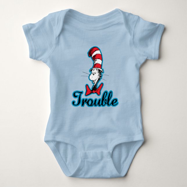 Body Para Bebê Dr. Seuss | Gato no Hat Trouble (Frente)