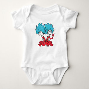 Body Para Bebê Dr. Seuss O gato no chapéu - Coisa 1, Coisa 2