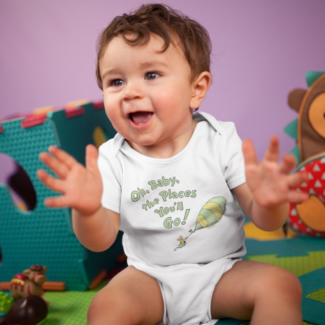 Body Para Bebê Dr. Seuss | Oh, Querida, os lugares que você vai!  (Criador carregado)