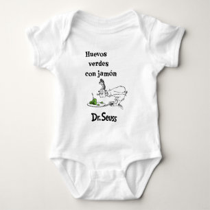Body Para Bebê Dr. Seuss Ovos Verdes e Presunto em Espanhol