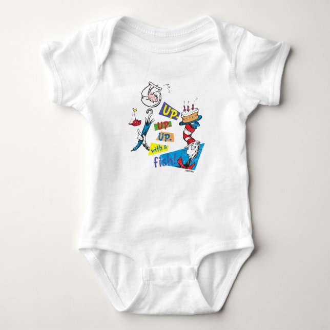 Body Para Bebê Dr. Seuss | Para Cima com um Peixe (Frente)