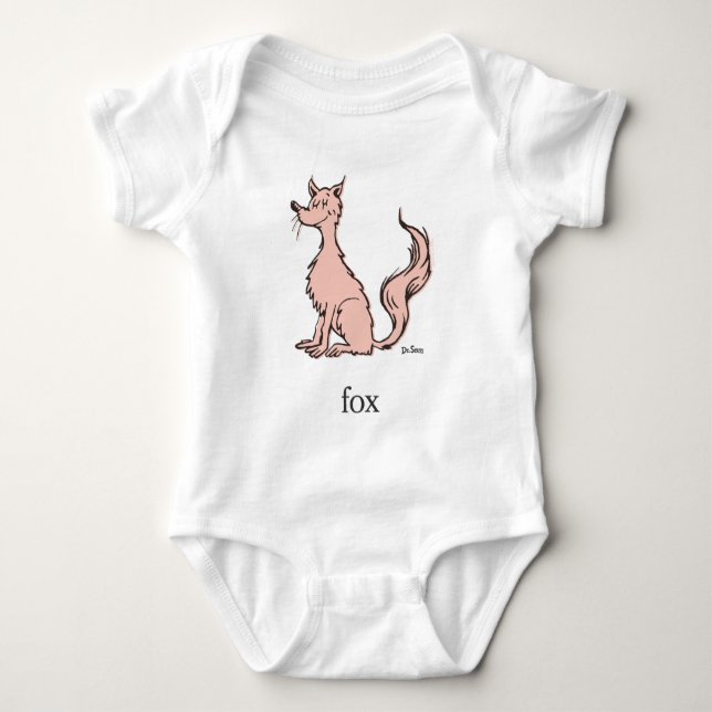 Body Para Bebê Dr. Seuss | Raposa Rosa (Frente)