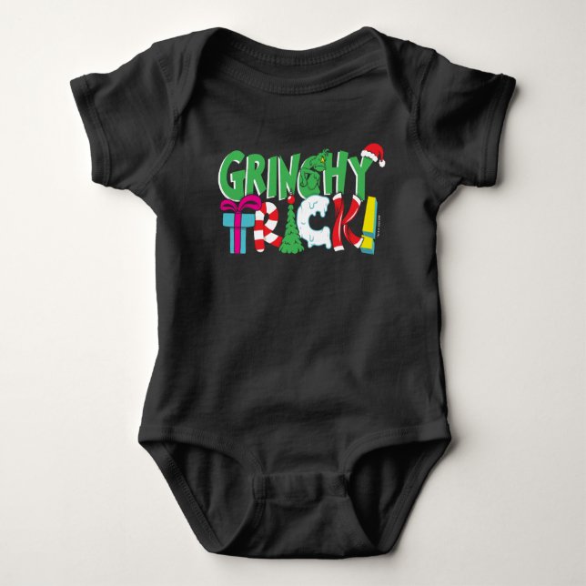 Body Para Bebê Dr. Seuss | Truque de Grinchy (Frente)