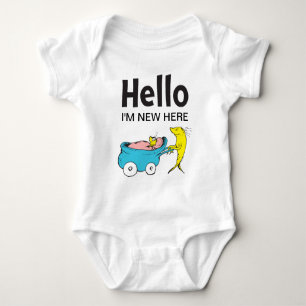 Body Para Bebê Dr. Seuss Um Peixe Olá, Estou Novo Aqui