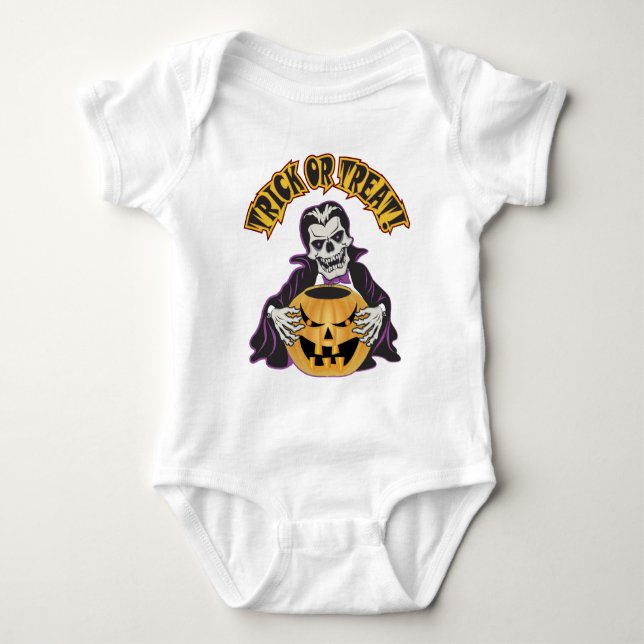 Body Para Bebê Dracula Skull (Frente)