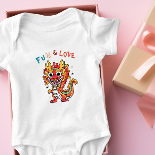 Body Para Bebê Dragão de Cartonagem Chinês Ano Novo Presente para