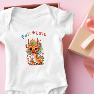 Body Para Bebê Dragão de Cartonagem Chinês Ano Novo Presente para