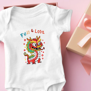 Body Para Bebê Dragão de Cartonagem Chinês Ano Novo Presente para