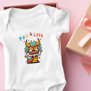 Body Para Bebê Dragão de Cartonagem Chinês Ano Novo Presente para